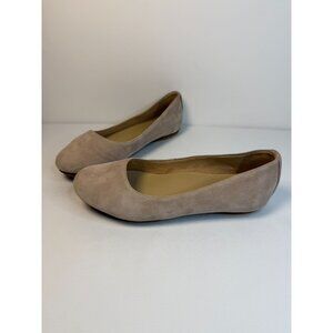 Naturalizer Flats Women's Size 7.5W Tan Suede Round Toe Comfort Casual Shoes